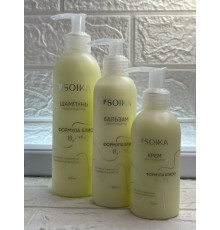 Набір для реконструкції волосся Soika "Формула блиску " (шампунь, бальзам, крем)