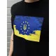 Футболки з патріотичними принтами Футболка з прапором UA та EU великий принт