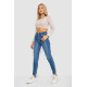 Джинси жіночі Mom-fit стрейч, колір синій, 244R1162