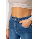 Джинси жіночі Mom-fit стрейч, колір синій, 244R1162