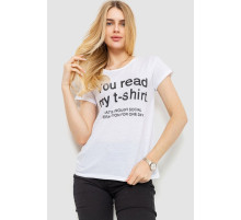 Футболка жіноча з принтом, колір білий, 221R3006-1
