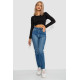 Джинси жіночі Mom-fit стрейч, колір синій, 244R1136