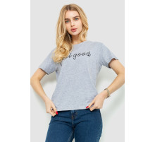 Футболка жіноча з принтом, колір сірий, 221R3001