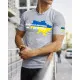 Футболки з патріотичними принтами Футболка сіра з принтом "Доброго вечора ми з Дніпра"