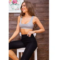 Спортивний трикотажний топ, сірого кольору, 131R1501