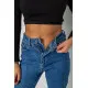 Джинси жіночі Mom-fit стрейч, колір синій, 244R1134