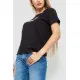 Футболка жіноча з принтом, колір чорний, 221R3008-1