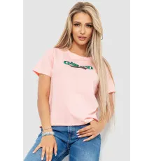 Футболка жіноча з принтом, колір рожевий, 221R3008-1