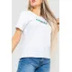 Футболка жіноча з принтом, колір білий, 221R3008-1