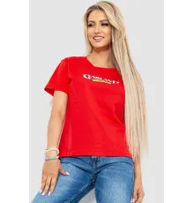 Футболка жіноча з принтом, колір червоний, 221R3008-1