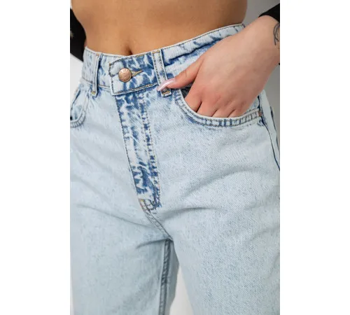Джинси жіночі MOM, колір блакитний, 244R1382