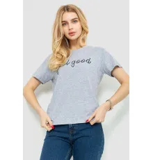 Футболка жіноча з принтом, колір сірий, 221R3001