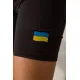 Жіночі велотреки, з патріотичним принтом, колір Чорний, 172R006-1